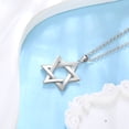 thumbnail image 4 of Jewmon Jewish Star of David Necklace for Women Men 925 Silver Magen David Pendnat Amulet Judaica Jewelry Fathers Day Gifts for Dad Father, 4 of 9
