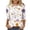 Yellow, variant on Aboser Boho Floral Tops for Women Cute Beach Vacation Shirts 3/4 Length Sleeve Top Printing Round Neck T Shirt Loose Fit Breathable Blouses