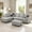 Gray, variant on MAYEERTY 103.5 Inch Gray Linen 3-Piece Living Room Sofa Set, Modern Soft Fabric Couch Furniture Set