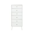 thumbnail image 5 of Prepac Milo Mid Century Modern Tall 6-Drawer Chest, White, 5 of 11