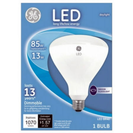 

GE Lighting 35316 Dimmable BR40 Indoor Floodlight LED Bulb Daylight 13W 2-Pk