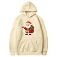 thumbnail image 4 of Mifsaly Christmas Hoodie for Women Oversized Christmas Santa Hooded Sweatshirt Xmas Long Sleeve Loose Pullover Tops Drop Shoulder Warm Winter Outerwear with Pocket 2025 Funny Gifts, 4 of 4
