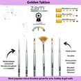 thumbnail image 2 of ZEM Brush Mfg AS-37 Golden Taklon Synthetic Mini Detail Artist Brush Set, 2 of 4