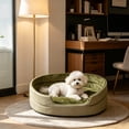 thumbnail image 6 of All-Season Washable Pet Bed Pad Soft Thickened Support Cushion Removable Cover Anti-Slip Sleeping Mat for Small Dogs Cats Indoor Rest,Green, 6 of 6