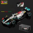 thumbnail image 2 of Bburago 1:43 2022 F1 mercedes-amg W13 #44 Hamilton #63 Russell versión acrílica coche de carreras de aleación fundido a presión modelo de coche juguetes para niños Fivean unisex, 2 of 2