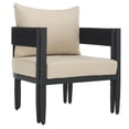 thumbnail image 5 of Safavieh Viola Metal Outdoor Armchair - Set of 2, Black/Taupe, 5 of 13