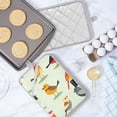 thumbnail image 5 of Colorful Birds Print Oven Mitts Pot Holders 2 pcs Heat Resistant for Kitchen Baking Grilling, 5 of 7