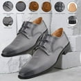 thumbnail image 2 of LIBERTYZENO Men's Classic Formal Oxford Shoes Lace up Leather Dress Shoes, Gray, 2 of 10