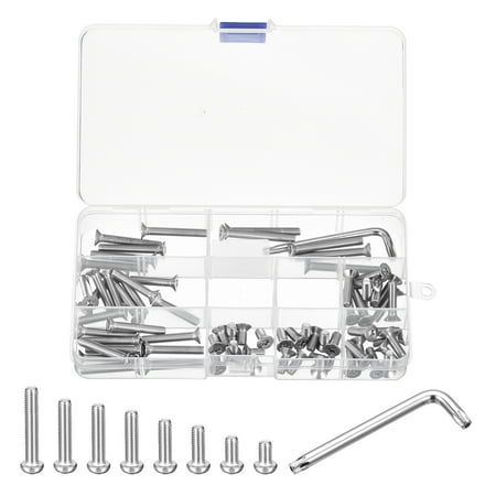 

Uxcell M6 Torx Security Screws Kit (M6x10/12/16/20/25/30/35/40mm)70pcs Countersunk Head W 1pcs T30 Wrench Bolts