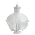 thumbnail image 2 of Esaierr Kids Toddlers 4-12Y Girls Flower Princess Dress Sleeveless Lace Dress Princess Piano Performance Wedding Dress Fluffy Dress Pageant Dresses, 2 of 8