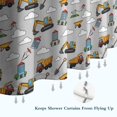 thumbnail image 6 of Cartoon Construction Vehicles Buildings Shower Curtain 72"x84" ,Bathroom Decorative Shower Curtains Set with 12 Hooks,Modern Waterproof Washable Shower Curtain, 6 of 6