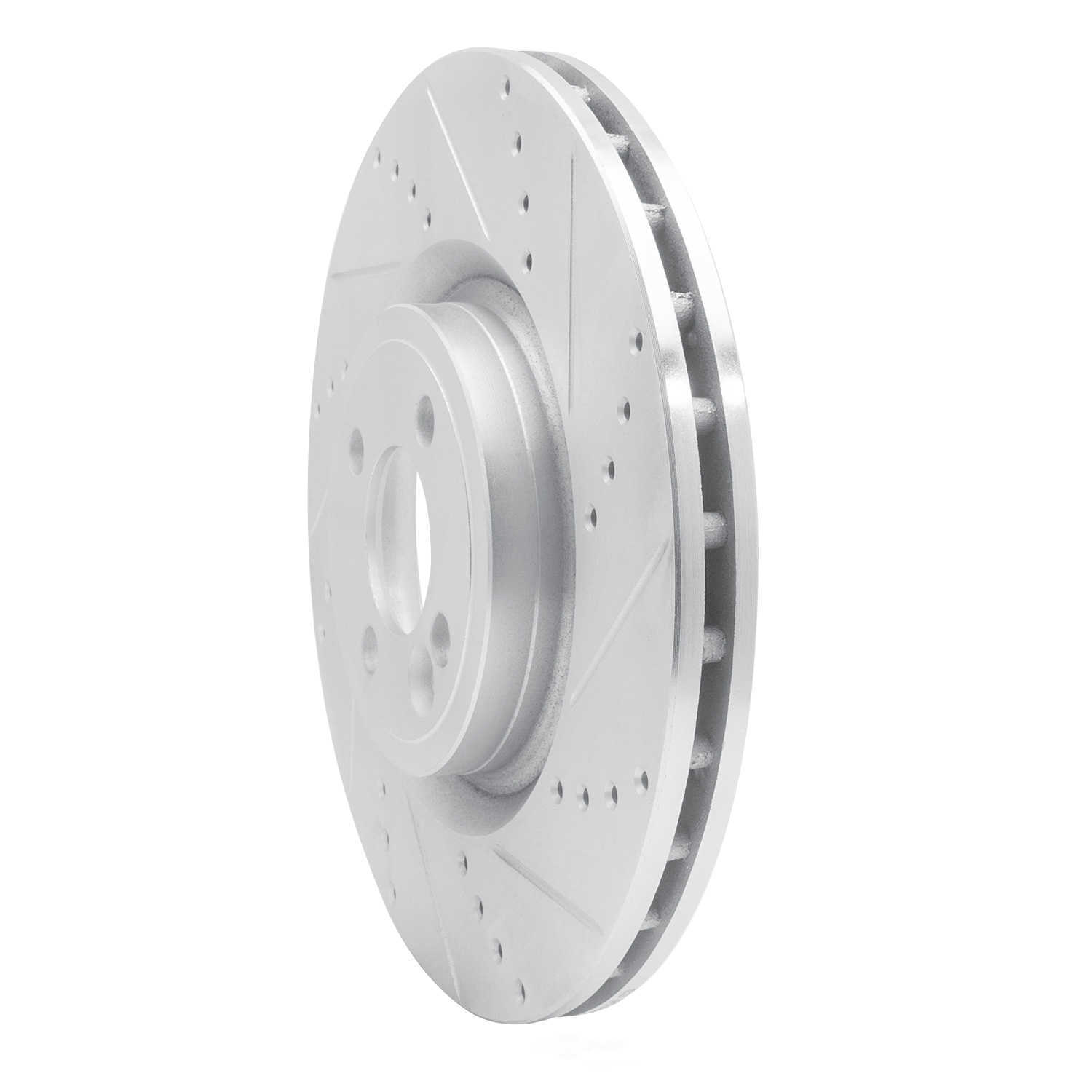 Dynamic Friction Company 631-32014R DFC Brake Rotor - Drilled And Slotted - Silver