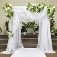 thumbnail image 2 of Mialoley Wedding Backdrop Curtain, Elegant Modern Solid Sheer Backdrop Drapes Party Favor, 2 of 7