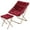 Red, variant on Magshion Saucer Chair with Ottoman, Faux Fur Folding Chair and Footrest Set with Metal Frame, Foldable Lounge Chair and Foot Stool Set for Bedroom, Black