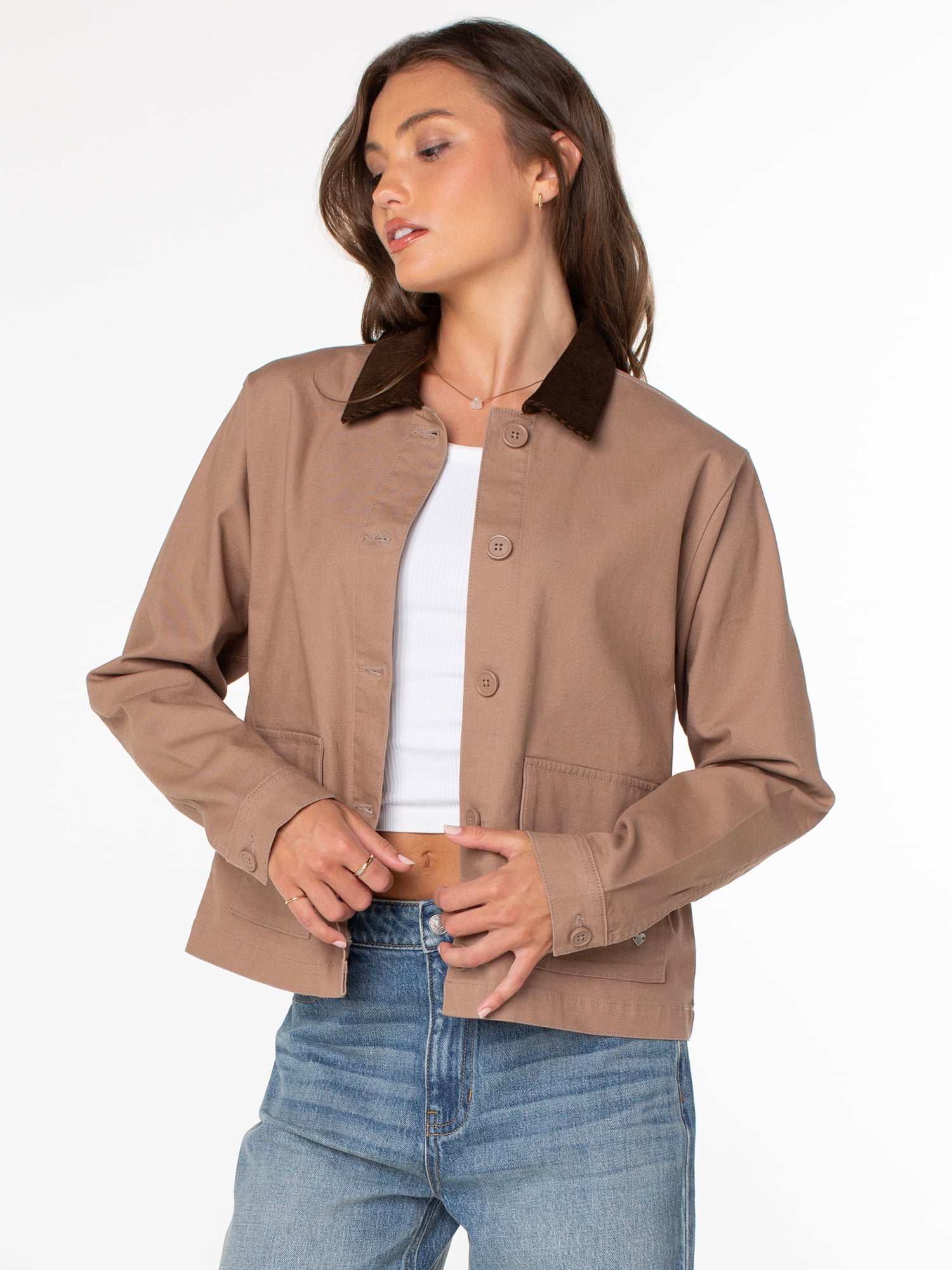 Celebrity Pink Women's and Women's Plus Boxy Barn Jacket, Sizes XS-4X
