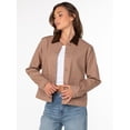 thumbnail image 3 of Celebrity Pink Women's and Women's Plus Boxy Barn Jacket, Sizes XS-4X, 3 of 8