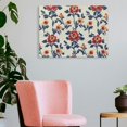 thumbnail image 3 of Fenyluxe Flowers Wall Art Canvas Ready To Hang Home Decor 16x12in, 3 of 6