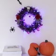 thumbnail image 4 of Sltwyw Halloween Wreath Spooky Graveyard Theme Door Hanging Pendant for Party Wall Decoration Front Porch Decor, 4 of 7