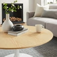 thumbnail image 7 of Modway Lippa 36" Round Wood Grain Coffee Table in White Natural, 7 of 7