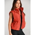 thumbnail image 2 of Puffer Vest Women Sleeveless Winter Cropped Outerwear Warm Puffer Lightweight Stand-up Collar Down with Pockets, 2 of 12