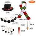 thumbnail image 2 of Decoración De Muñeco De Nieve, Kit De Fabricación De Vestidor De Muñeco De Nieve Con Sombrero, Bufanda, Botón De Madera, Juguetes Para Niños, Decoración De Vacaciones De Navidad matsuzay HA046541-03, 2 of 6