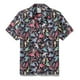 thumbnail image 3 of Camisa hawaiana de verano para hombre, con estampado de pájaros en 3D, para vacaciones, viajes, Hawái, manga corta, informal, de gran tamaño, con solapa, 3 of 4