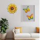 thumbnail image 3 of Decoración de pared de flores de metal y arte de pared de mariposas, 3 piezas de esculturas de arte de cerca de metal para exteriores para decoraciones de patio de jardín interior exterior (, 3 of 5
