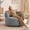 Gray, variant on YINIX Oversized Bean Bag Chair with Backrest and Cushion, Cozy Round Floor Sofa for Living Room, Beige