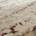 thumbnail image 3 of Safavieh Dip Dye Flower Distressed Wool Area Rug, Beige/Maroon, 7' x 7' Round, 3 of 8