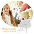 thumbnail image 6 of Dollhouse Piano Furniture Mini Decor Miniatures Stool Musical Instrument White Pp, 6 of 6