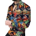 thumbnail image 2 of Nueva camisa casual de manga larga de lujo para hombre combinada con camisa de primavera y otoño con impresión 3D, camisa de moda para hombre de calle, 2 of 5