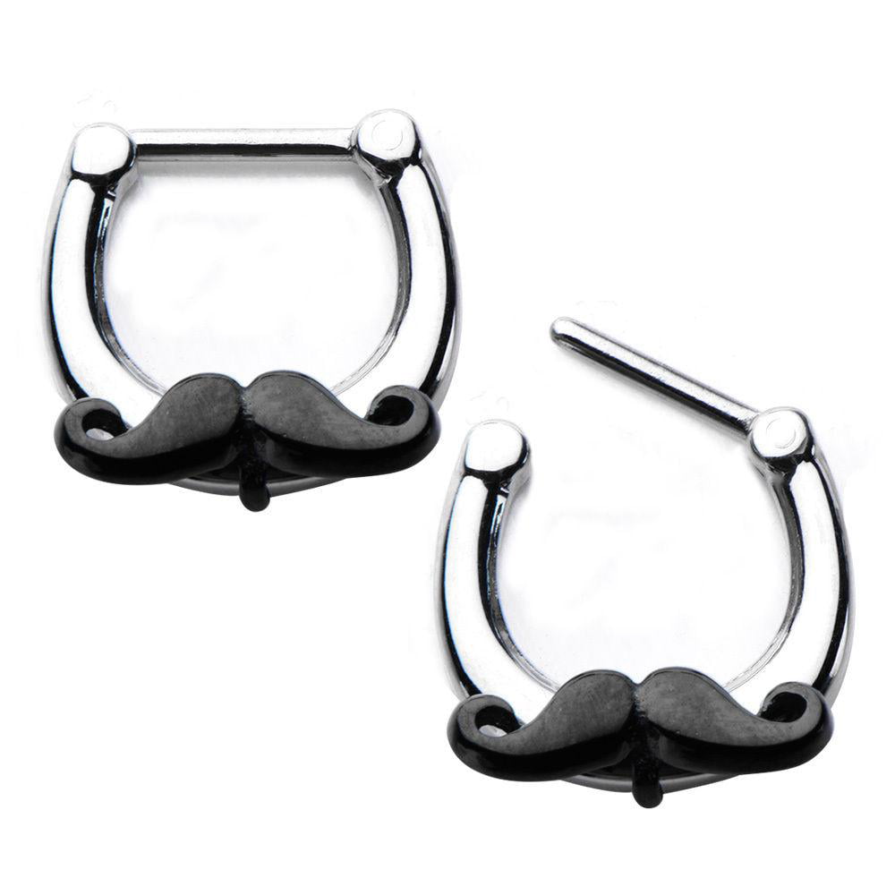 1pc Single Tribal Fan Septum Clicker 316L Surgical Steel 16g Nose Ring 