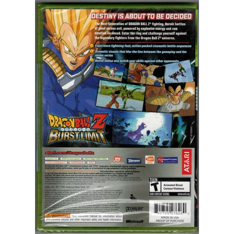 Dragonball Z: Burst Limit - Xbox 360 - Walmart.com
