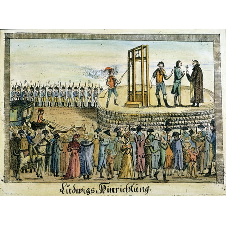 Louis Xvi Execution Nexecution Of King Louis Xvi Of France Jan 21 1793 Contemporary German ...