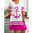 thumbnail image 1 of RWJDXD Robe à Col Rond Imprimée Numérique 3d Série Géométrique à Manches Courtes Ample Transfrontalière Aliexpress en Gros WQ6, 1 of 1