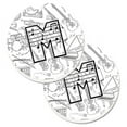 thumbnail image 1 of Caroline's Treasures CJ2007-MCARC Set of 2 Letter M Musical Note Sandstone Car Coasters, 1 of 1