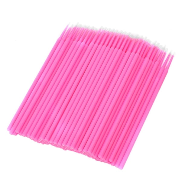 Hisopos de algodón Portátil Pie de pestañas Cosméticos Cosméticos Limpieza Palos Baño Salón Oficina Obras Oído Tool Tool Accesorios Pink 100 Piezas Inevent CE001447-01