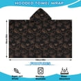 thumbnail image 2 of Black Butterfly Orange Line Pattern Hooded Bath Towel，60"x35" for Ages 3 To 12 Kids, Quick Dry Lightweight Soft Microfiber Hood Beach Towel Cover Up for Kids, 2 of 7