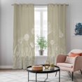 thumbnail image 6 of Kitchen Curtains 84 Inch Length 2 Panels, Green Brown Wildflowers Grommets Window Treatment Curtain, Modern Floral Butterfly Plant Thermal Curtains Drapes for Living Room/Bathroom, 6 of 9