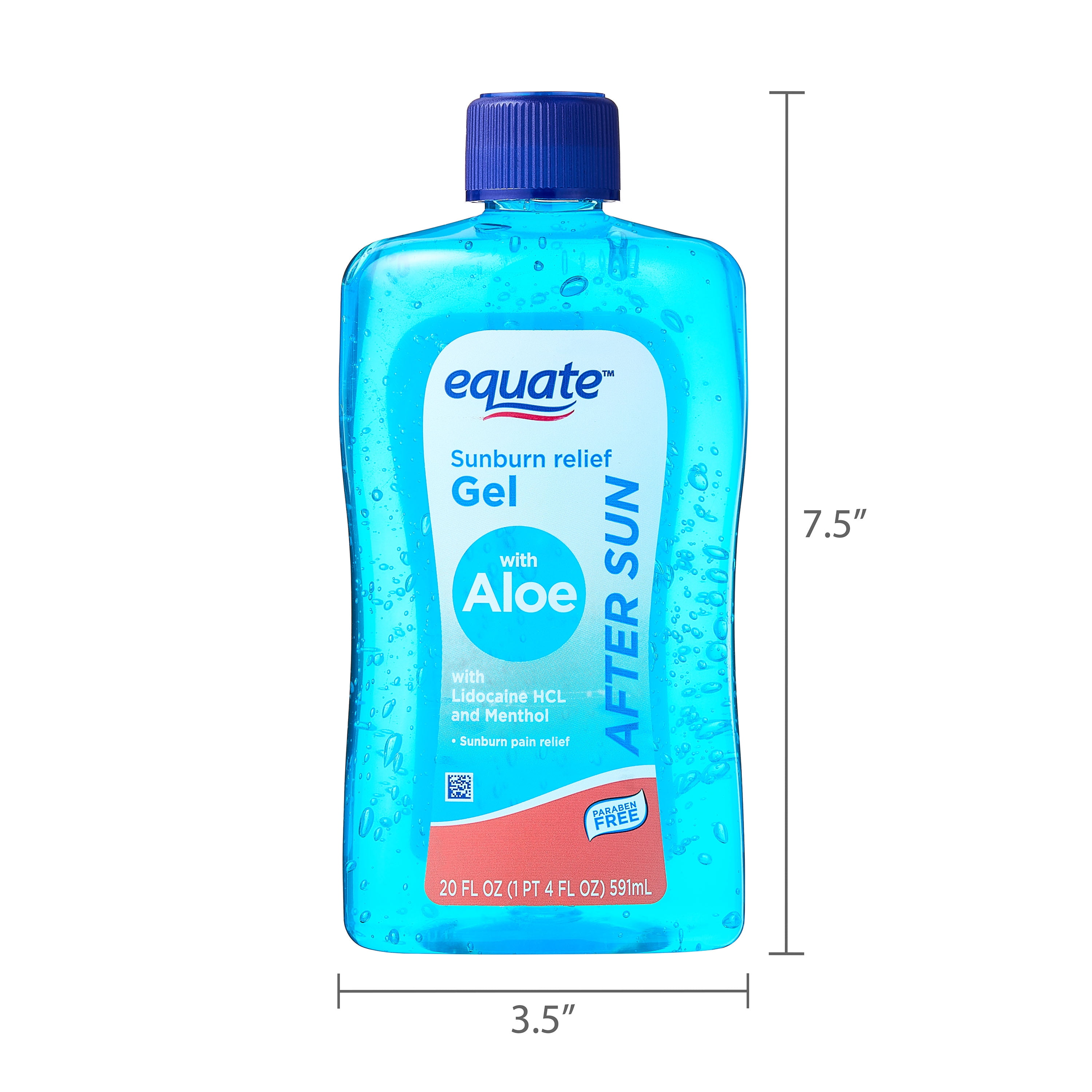 Equate After Sun Sunburn Relief Gel with Aloe, 20 oz