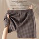 thumbnail image 4 of Hombres Otoño Invierno Calzoncillos Boxer de Algodón Pantalones Cortos Sueltos Diseño de Cuadros a Rayas Ropa Interior de Estilo Deportivo Transpirable, 4 of 5