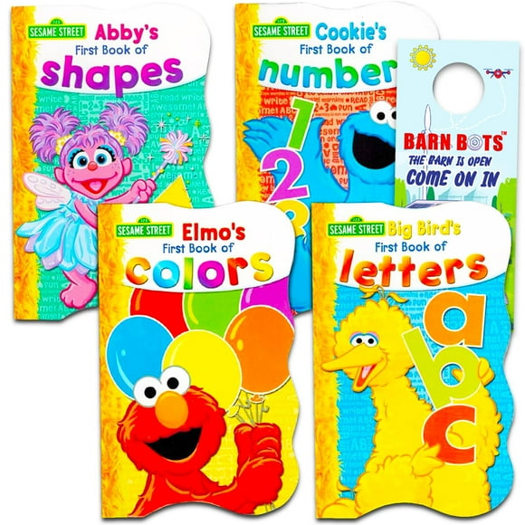 Set de libros de cartón de la serie 4 de libros de cartón de Sesame Street First Books