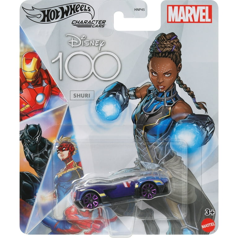 Hot Wheels Disney 100 Shuri Character Car, 1:64 Scale Collectible
