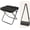 Black, variant on Foldable Backpack Stool, 2-in-1 Portable Folding Camping Stool Converts to Satchel, Lightweight Pocket Chair for Fishing Hiking Hunting