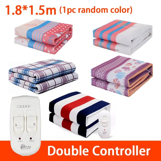 Manta eléctrica con termostato para cama, calentador más grueso, calentador corporal individual y doble, 150x180cm