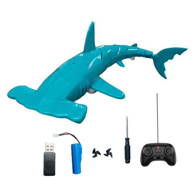BELOVING Remote Control Sharks Toy Boys Girls Waterproof Premium Practical Simulation Cyan