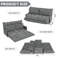 thumbnail image 2 of Centilab Convertible Folding Sofa Bed with 2 Pillows, 5 Position Adjustable Loveseat Sleeper Sofa with Armrest, Multi Functional Lounge Couch for Living Room Bedroom, Gray, 2 of 8
