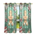 thumbnail image 6 of Yayeee Window Curtains Light Filtering 63"x42" Grommet Panel Pair Home Living Room Decor, Christmas Gingerbread, 6 of 7