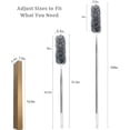 thumbnail image 2 of Plumero telescópico lavable, quitapolvo microfibra acero inoxidable varilla telescópica y escoba plegable, plumero largo extensible extralargo hasta 254 cm, para techos telarañas (gris) JFHHH pequeña, 2 of 5