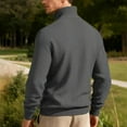 thumbnail image 4 of ZACPNCV Mens Quarter Zip Pullover Slim Fit Lightweight Knit Pullover Sweaters Casual Sweater, 4 of 7